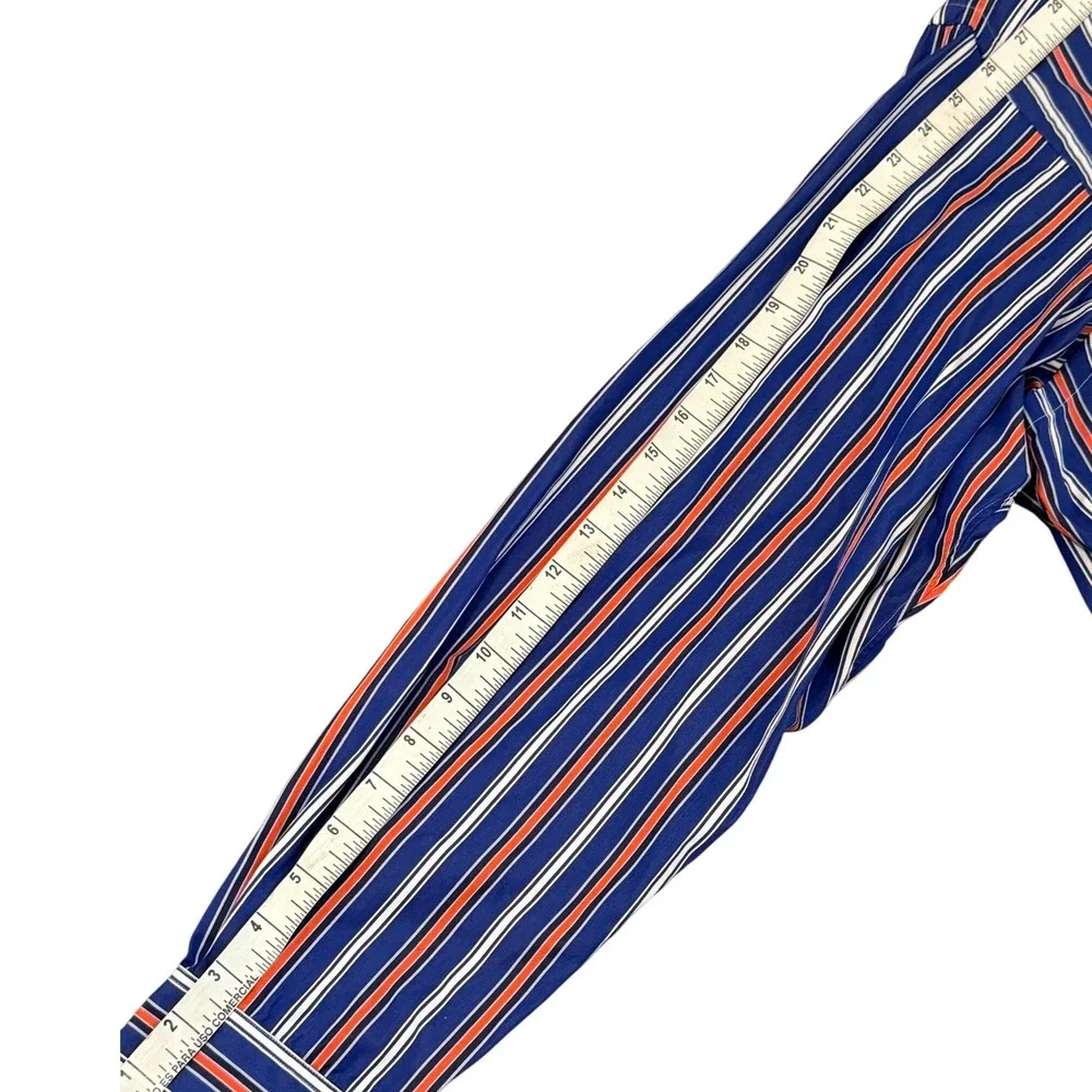 Polo by‎ Ralph Lauren Men's Striped Button-Up Shirt Regent Classic Fit Large
